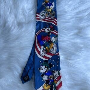 Vintage Mickey Unlimited Disney Bicycle Silk Tie